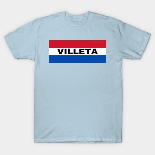 Villeta City in Paraguay Flag Colors T-Shirt